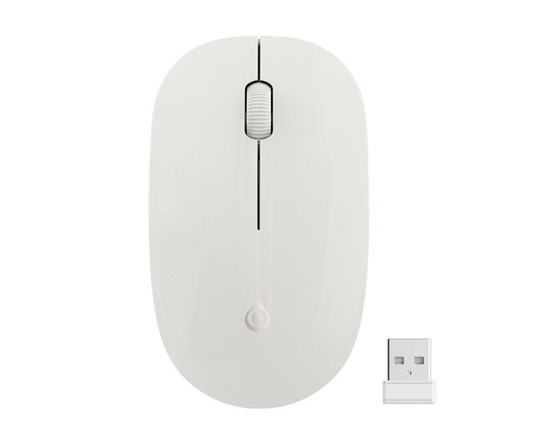 Moveteck Wireless Mouse 2.4 Ghz Receiver Scroll Wheel 800 DPI NG6048 White