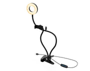 2 IN 1 Selfie Ring Light Live Streaming Clip-On Flexible Arm 4-6.5" Phones NR9102
