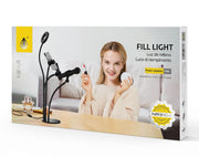 Moveteck 4 IN 1 LED Table Ring Light Tree Light Smart Phone Microphone Holder Streaming NR9104