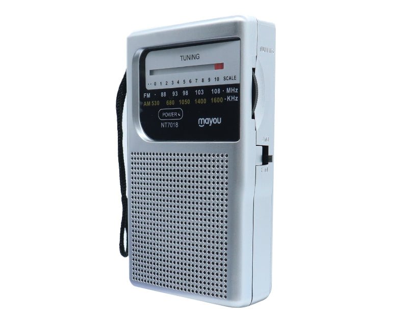 Portable AM FM Pocket Radio Mini Speaker Antenna NT7018 