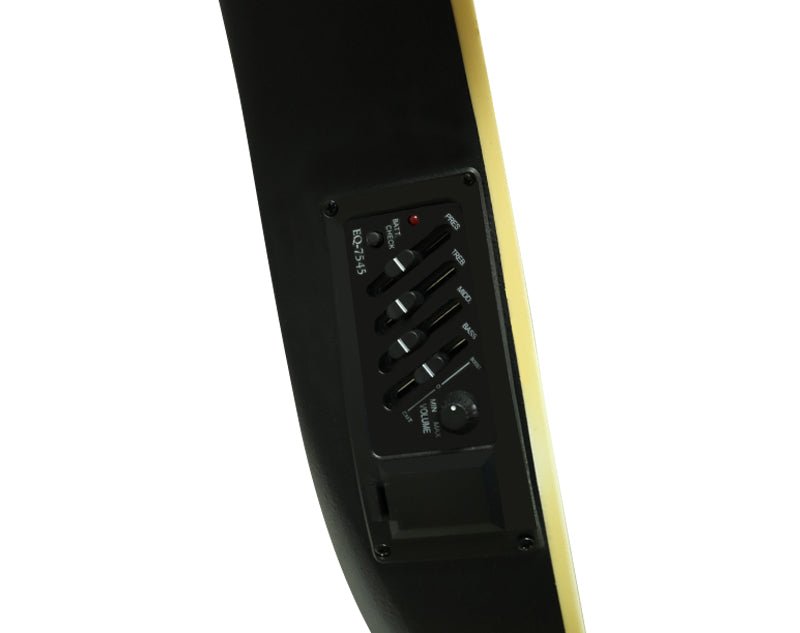 Freedom 41" Semi Acoustic Guitar Cutaway Round Back EQ Black 6 String PT-