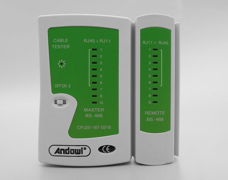 Andowl Network Cable Tester Ethernet Test RJ11 RJ45 25mA Q-314