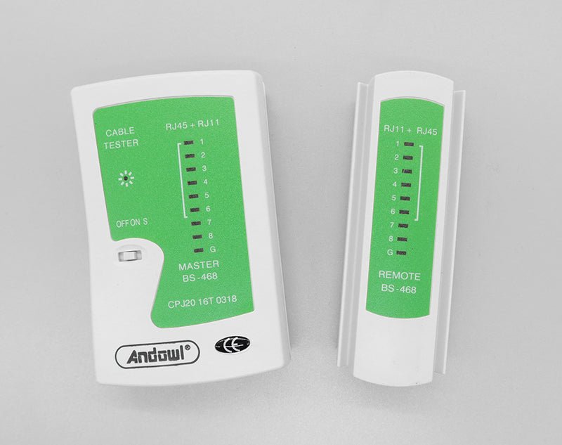 Andowl Network Cable Tester Ethernet Test RJ11 RJ45 25mA Q-314