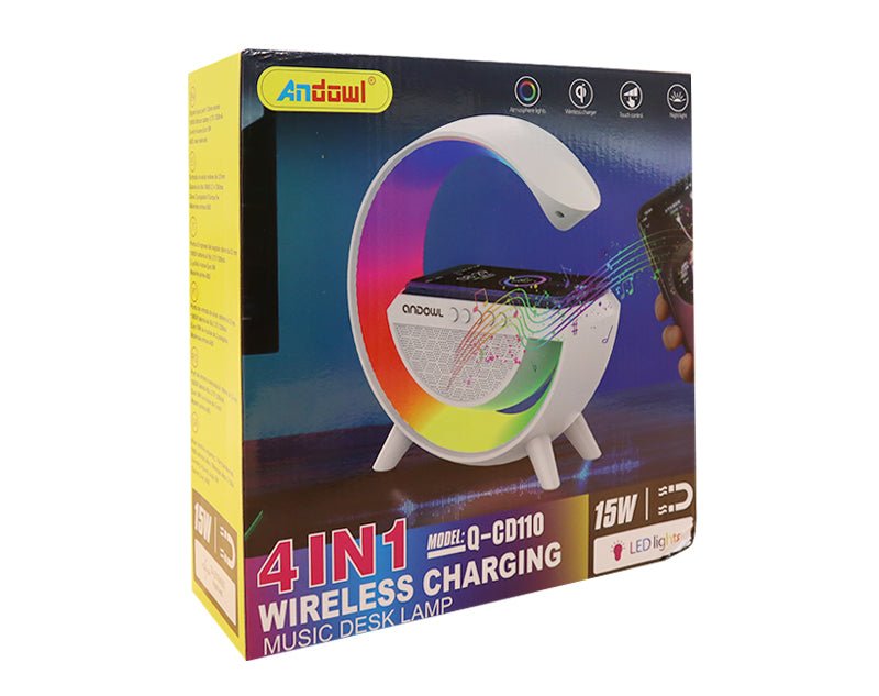 Andowl 4in1 Wireless Charger Desk Lamp 15W LED Light Q-CD110