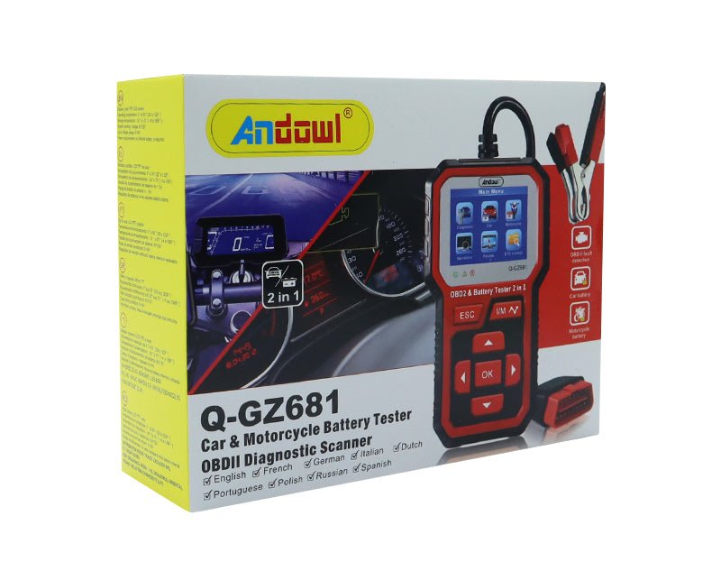 6V 12V Car And Motorcycle Battery Tester / OBII Diagnostic Scanner Q-GZ681