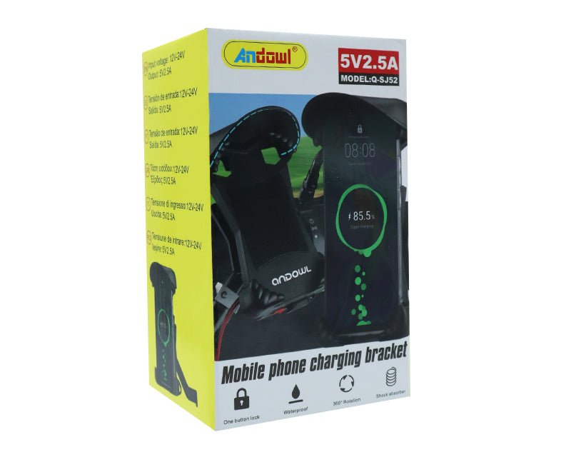 Andowl Motorbike Wireless Phone Charger Cradle Holder Q-SJ52