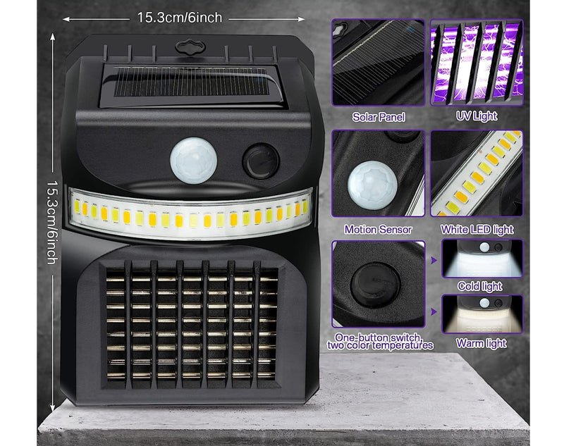 Andowl Solar Mosquito Repeller Mozzie Zapper Sensor Light Q-TY653