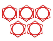 Microphone Anti-Slip Ring Roll Protector Rubber Pack of 5 MH Red