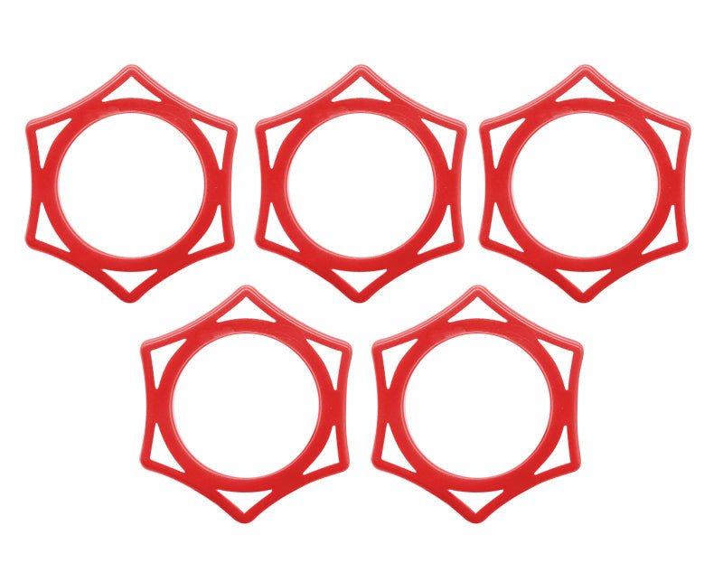 Microphone Anti-Slip Ring Roll Protector Rubber Pack of 5 MH Red