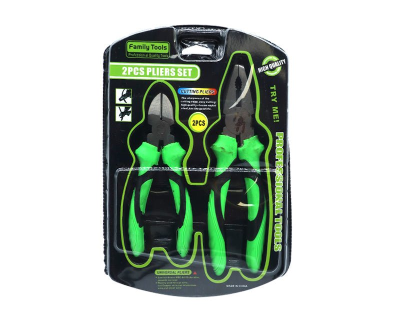 2 Piece Plier Set Side Cutters Universal DIY Home Work Tools 2PCPLIER