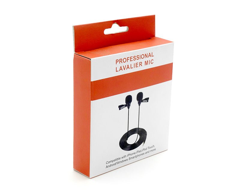 Dual Omni-Directional Lapel Lavalier Microphone for Smartphones 3.5mm Jack TMMB02