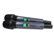 Precision Audio Professional Twin Channel Wireless Microphone UHF Digital Display TM-PRO200