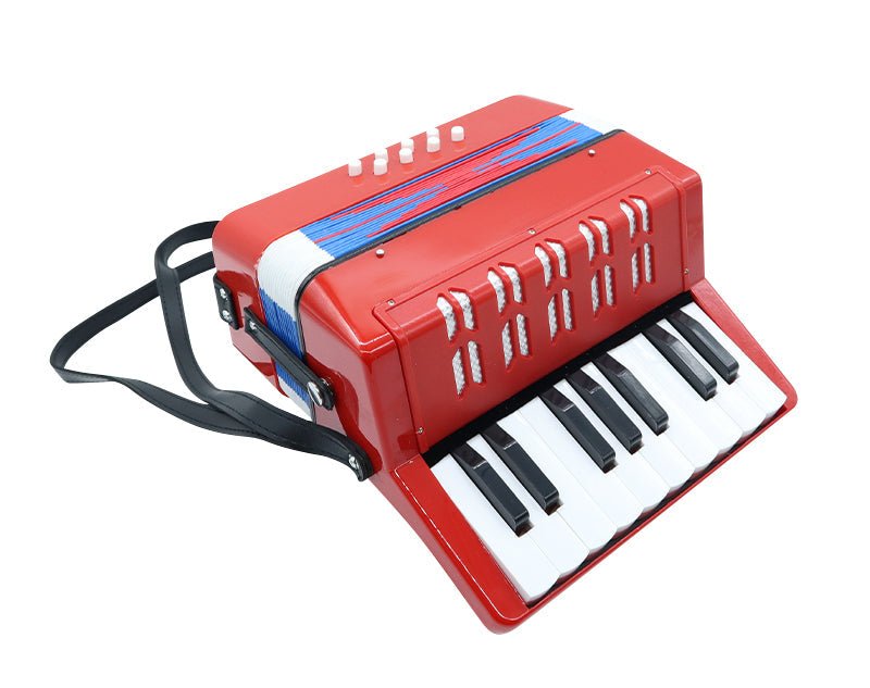 17 Key Piano Accordion 8 Bass Pads Key Of C 24x10cm UC104 Red