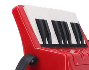 17 Key Piano Accordion 8 Bass Pads Key Of C 24x10cm UC104 Red