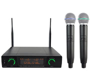 Twin Channel UHF Wireless Microphone System MIC22