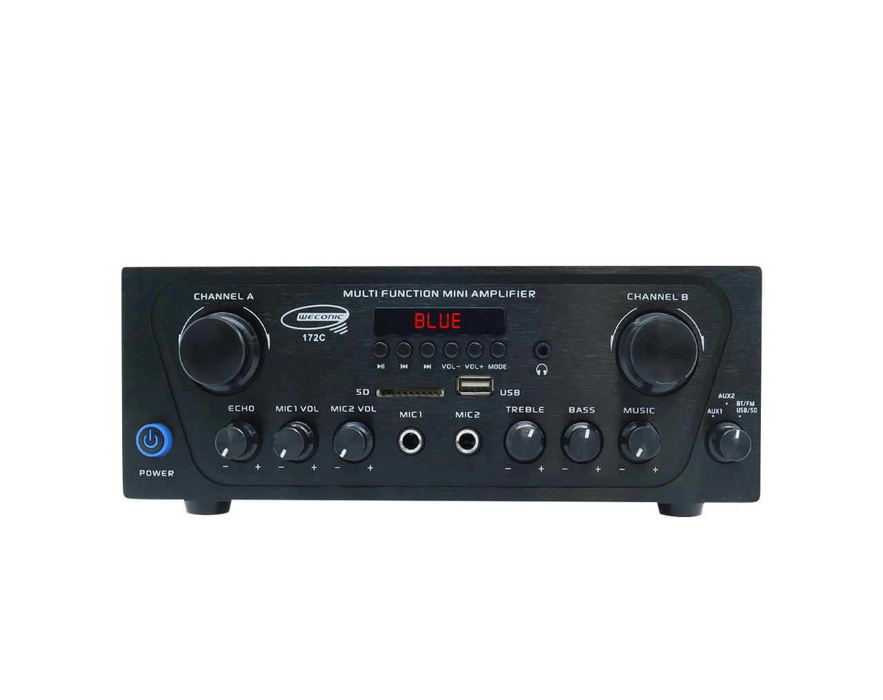 160W Multi-Function BT Amplifier 2 Channel USB SD Card Headphone Jack 172C