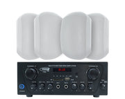 Amplifier + 4 x 6.5" Outdoor Speakers Package Cafe White 172C+2xWTP660WHT