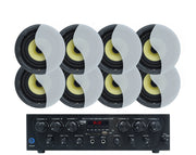 Weconic 8" Restaurant Ceiling Speaker Package with Bluetooth Amplifier 176C+4xLGC83