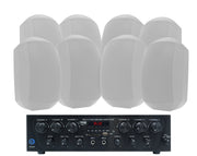 Weconic Outdoor Speaker Package with 480W Bluetooth Amplifier White 176C+4xWTP660WHT