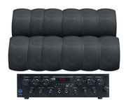 Outdoor Speaker Package with 480W Bluetooth Amplifier Black 176C+6xSA850B