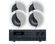 Weconic 6" Indoor Ceiling Speaker Set with Bluetooth Amplifier Cafe Restaurant 182C+2xC62