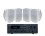 Outdoor Speaker Package with 160W Bluetooth Amplifier White 182C+2xSA850W