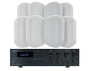 Weconic Outdoor Speaker Package with 320W Bluetooth Amplifier White 184C+4xWTP660WHT