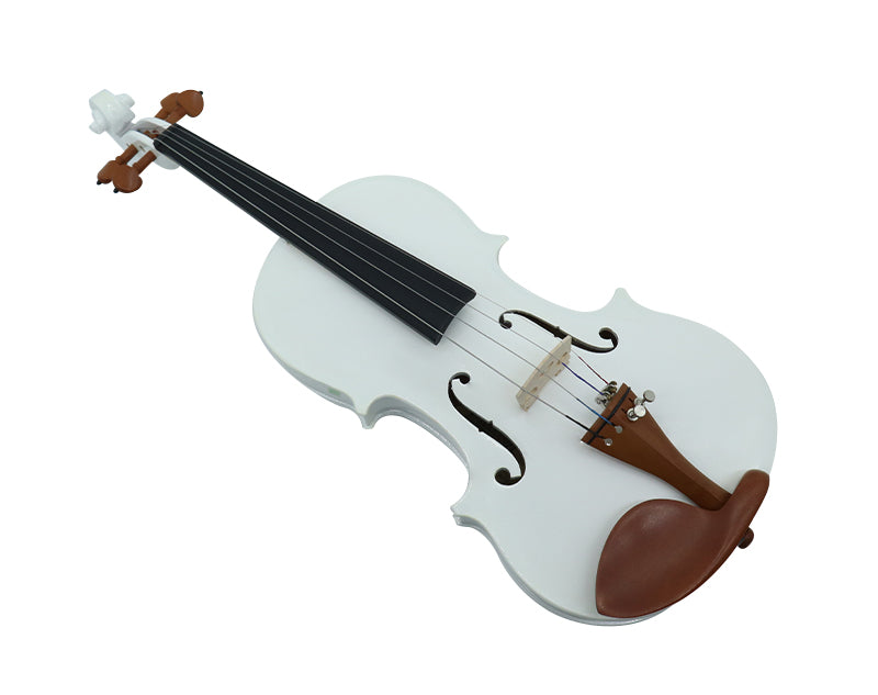 Full Size Acoustic Violin 4/4 with Case MV105-4/4 White