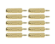 3.5mm to 6.35mm Jack Adaptor Pack of 10