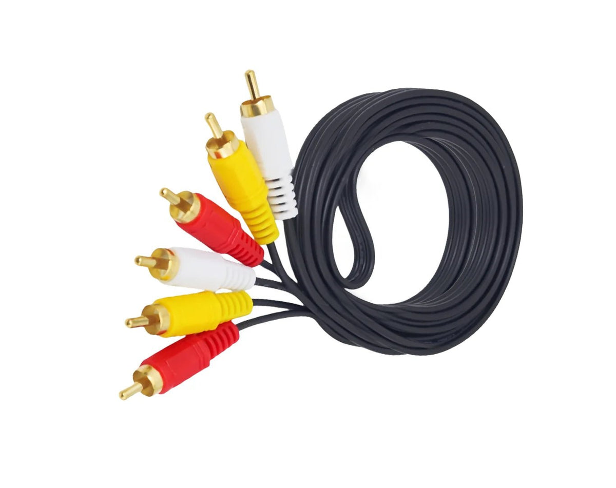 3RCA to 3RCA AV Audio Video Cable 10m Length RCA-10