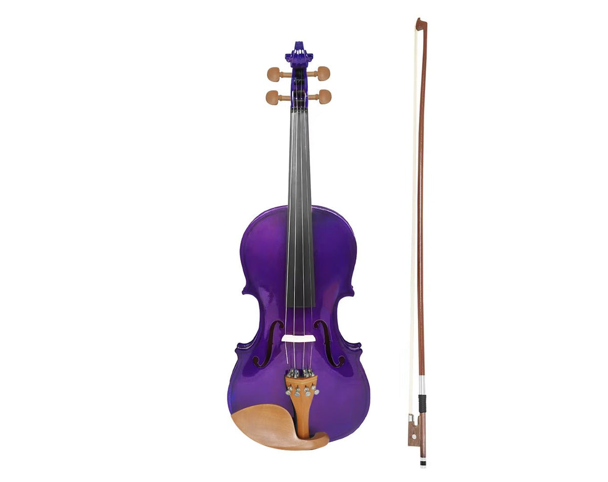 Full Size Acoustic Violin 4/4 with Case MV105-4/4 Purple