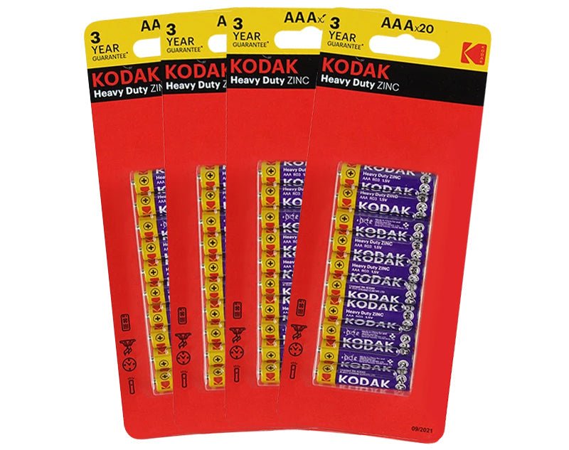 AAA Kodak 160 - BULK Heavy Duty Zinc 1.5V Low Drain Batteries 