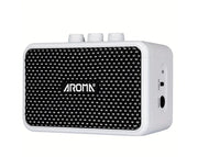 AROMA Portable Mini Guitar Amplifier with Bluetooth White AG-04-WHT