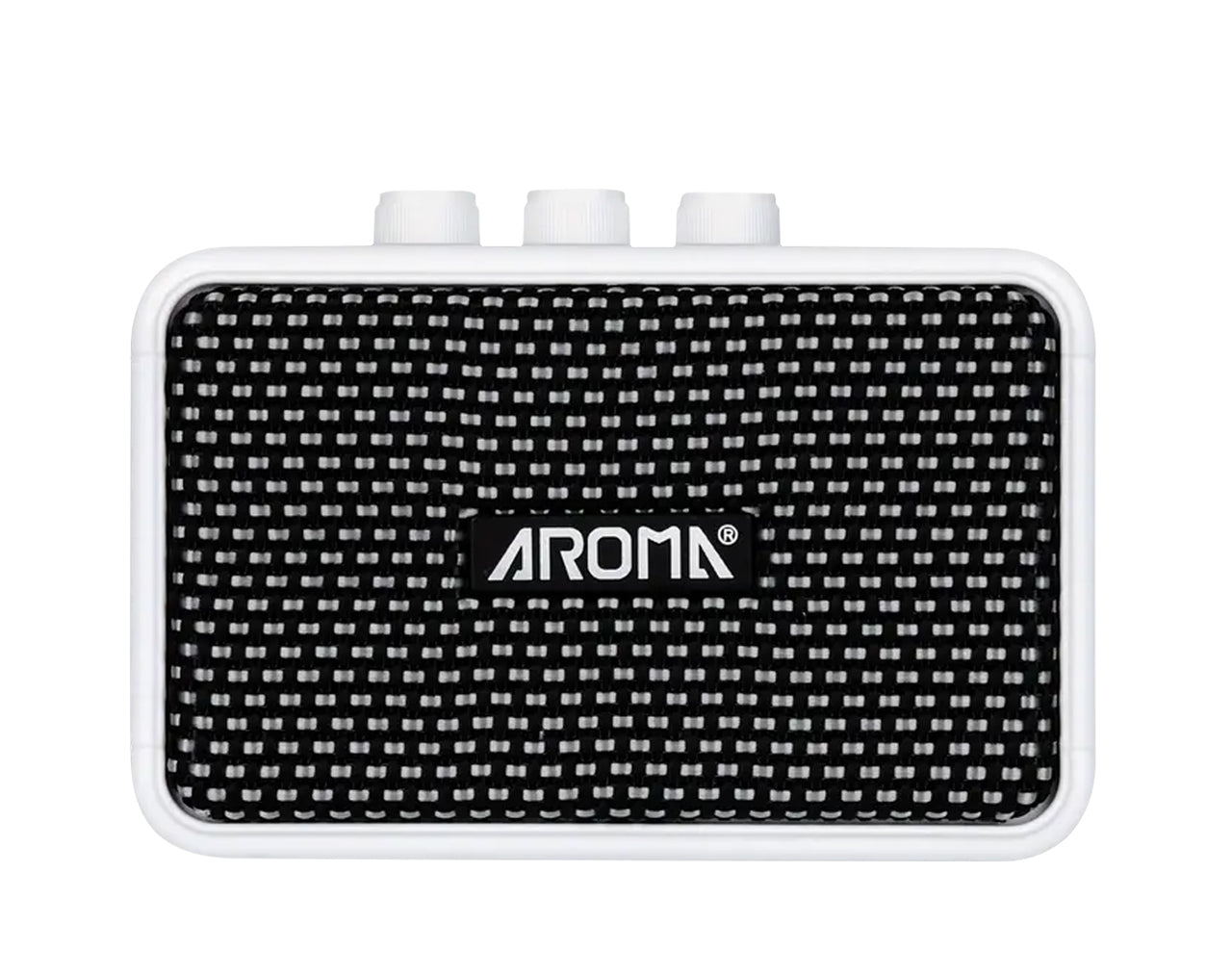 AROMA Portable Mini Guitar Amplifier with Bluetooth White AG-04-WHT