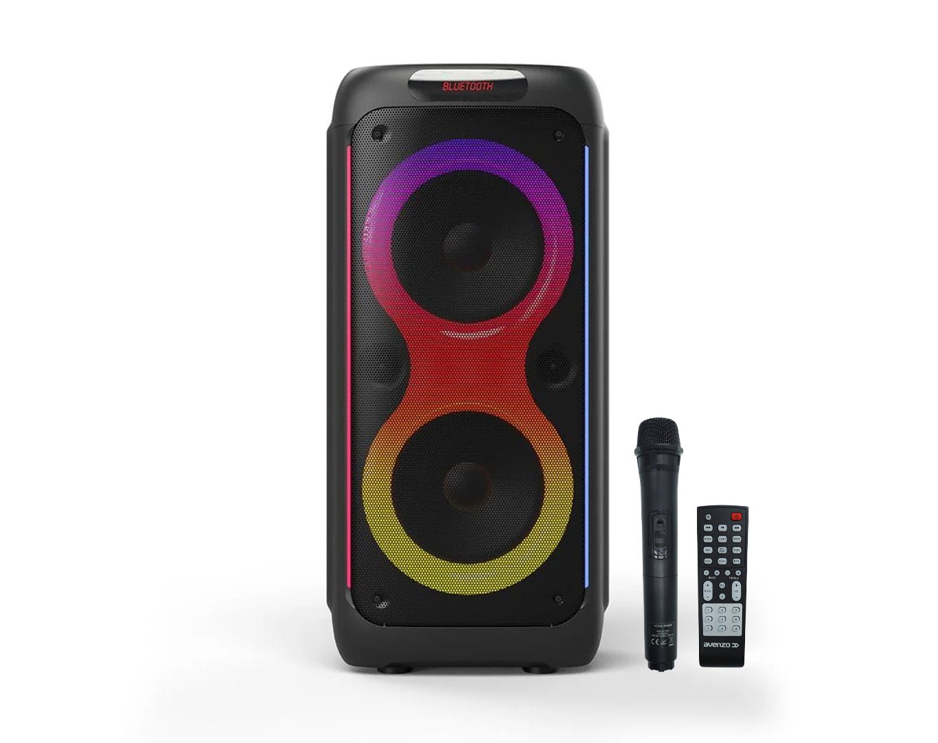 AVENZO Portable Bluetooth Party Speaker LED Lights Digital Display AV-SP3205B