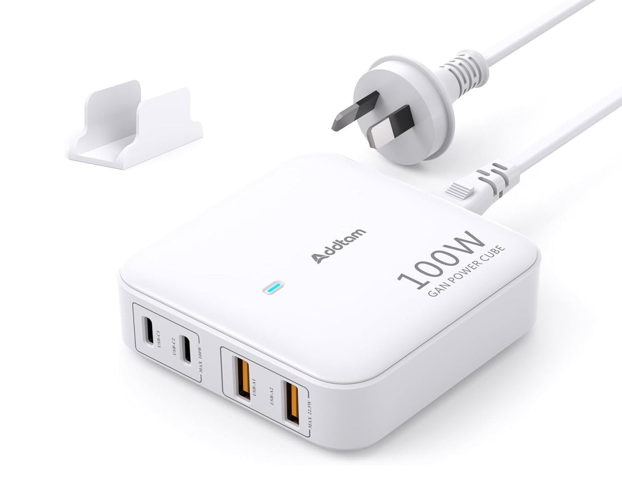 Addtam 100W 4 Port Charging Station Type-C USB Laptop Phone Charger ADDTAM100W