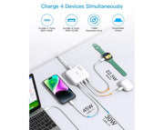 Addtam 100W 4 Port Charging Station Type-C USB Laptop Phone Charger ADDTAM100W