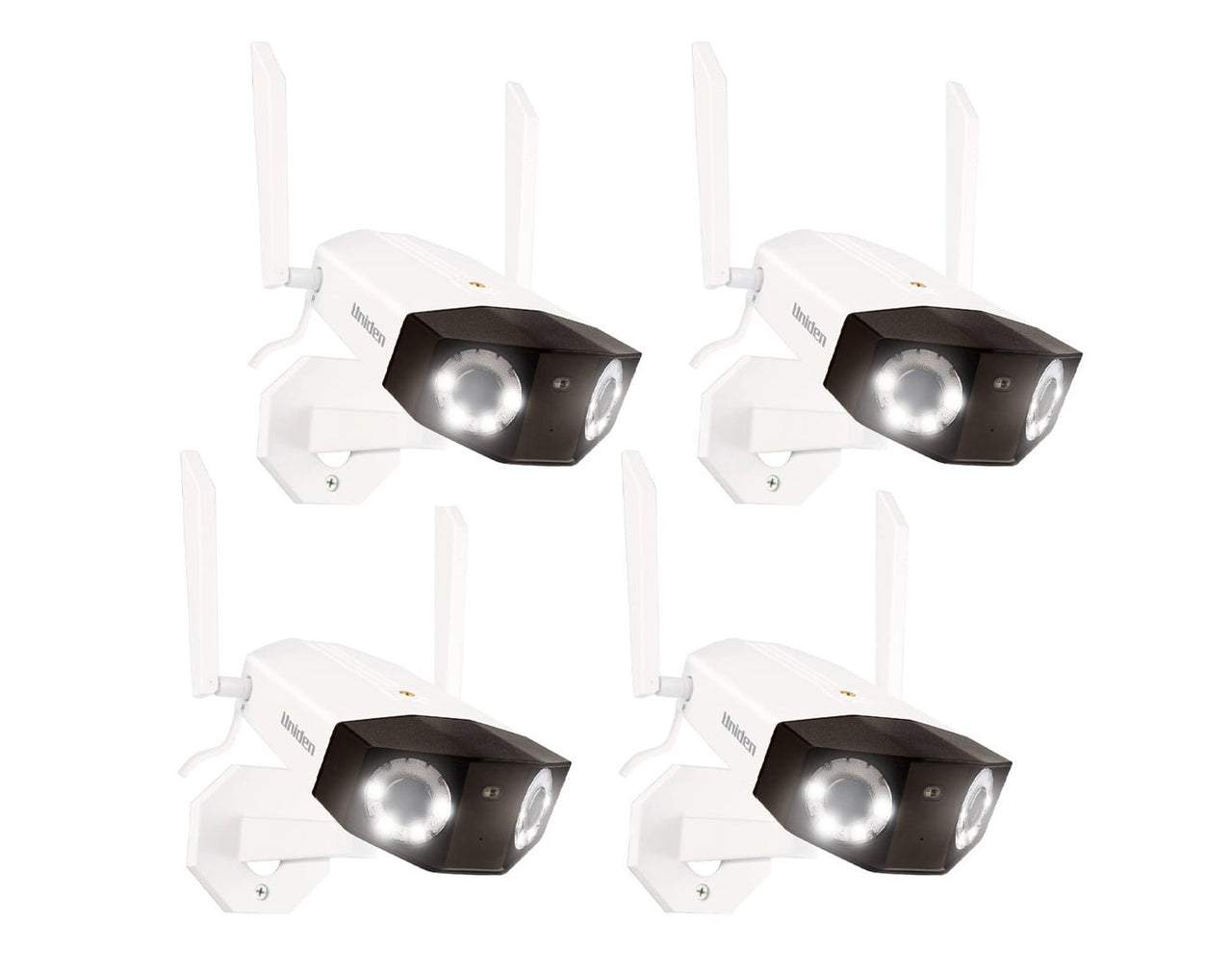 UNIDEN App Cam Pano Dual Lens Spotlight Security Camera 4 Pack