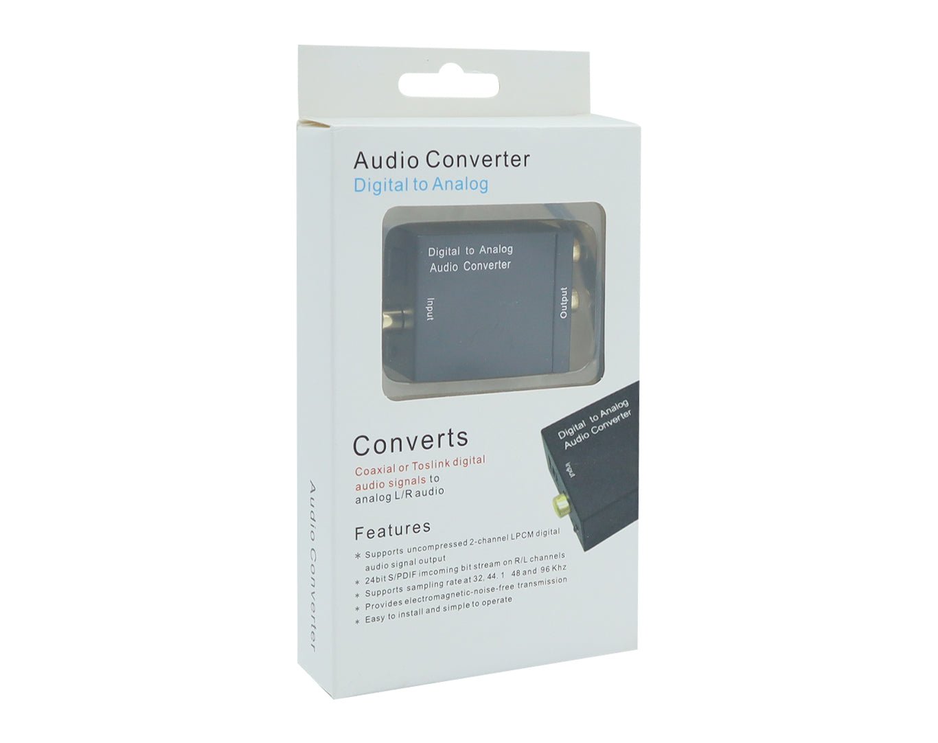 Audio Converter Digital to Analog Coaxial Toslink 24bit