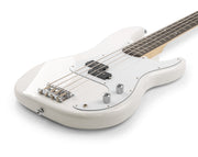 Freedom 4 String Medium Scale Electric Bass Guitar White PB-WH