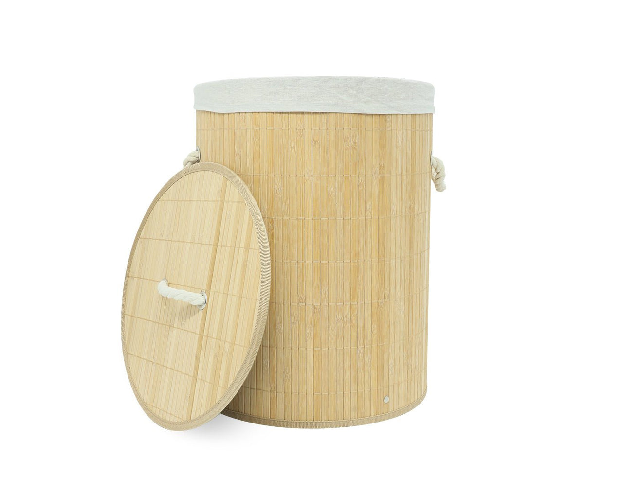 Pepco Bamboo Washing Laundry Basket with Lid