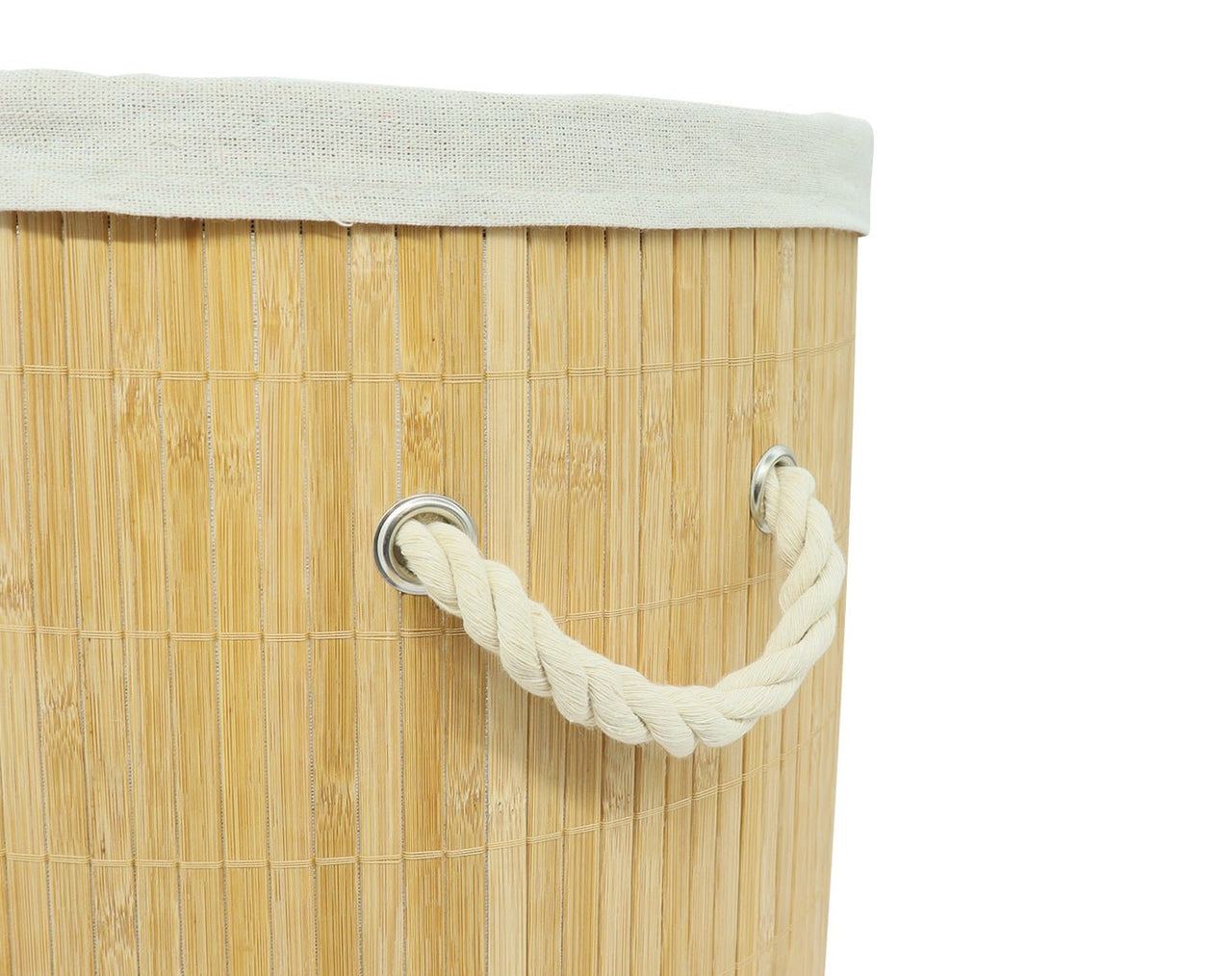 Pepco Bamboo Washing Laundry Basket with Lid
