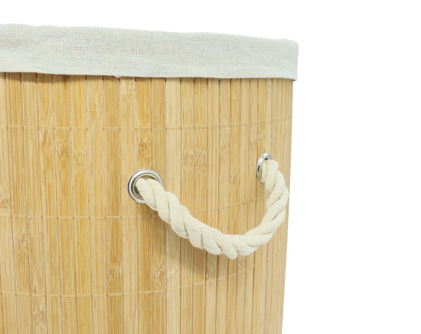 Pepco Bamboo Washing Laundry Basket with Lid