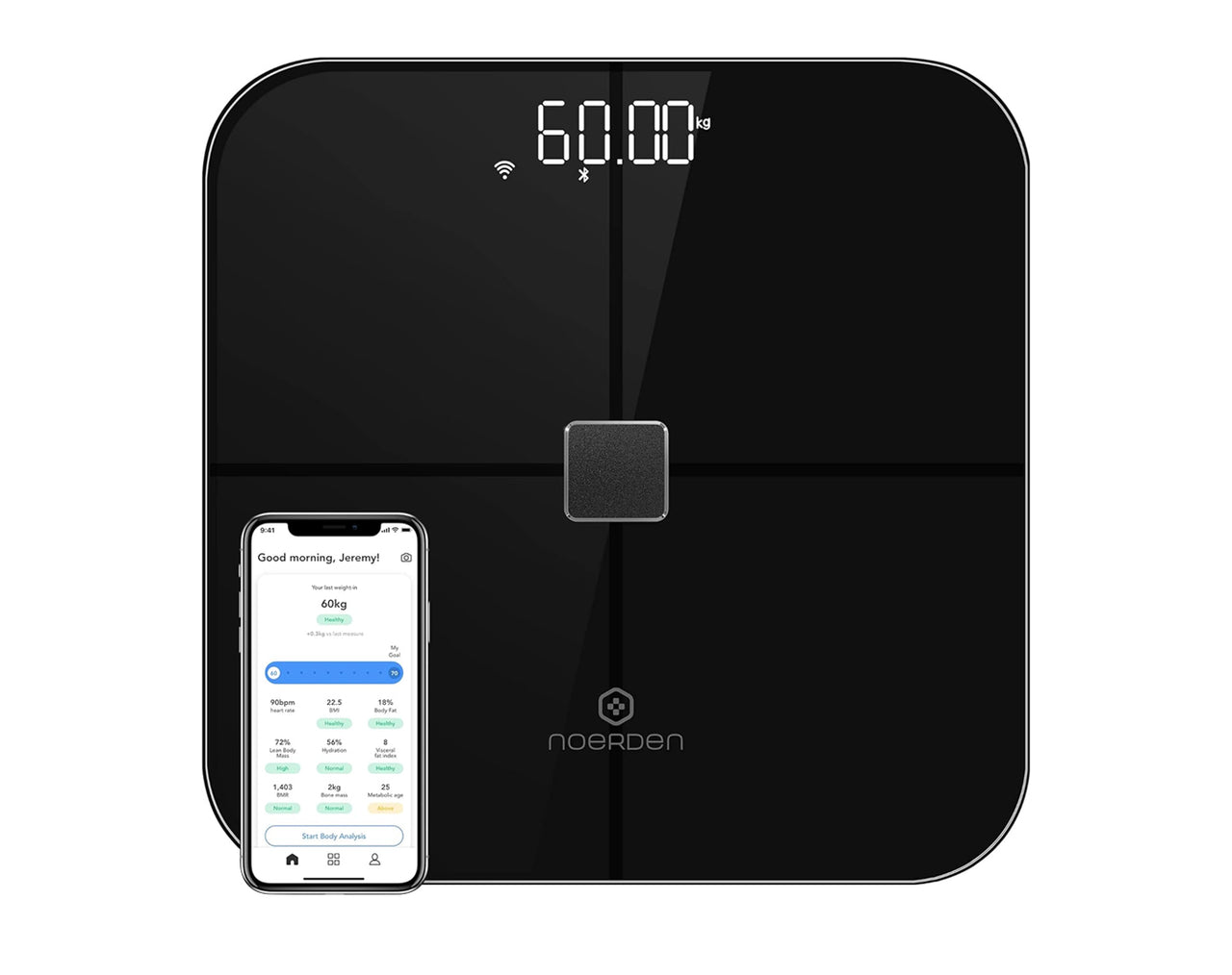 NOERDEN Sensori Scale WiFI Bluetooth Black NOERDEN-SENSORI Black