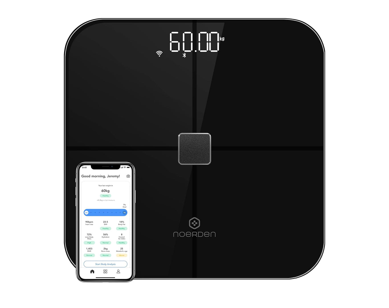 NOERDEN Sensori Scale WiFI Bluetooth Black NOERDEN-SENSORI Black