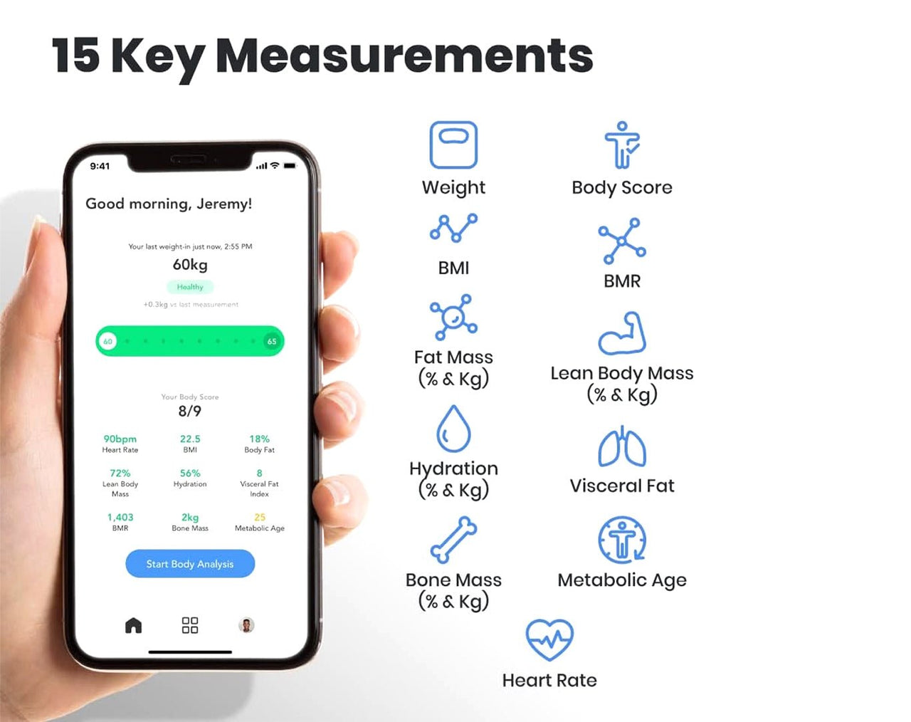 NOERDEN Sensori Scale WiFI Bluetooth Black NOERDEN-SENSORI