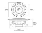 Weconic Bluetooth Amplifier + 6" Ceiling Speakers Package Cafe 176C+6xC62