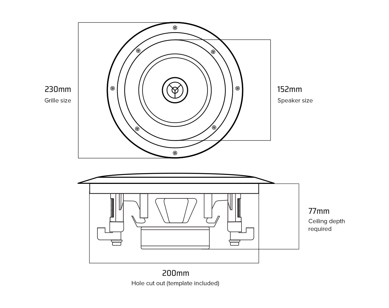 Weconic Bluetooth Amplifier + 6" Ceiling Speakers Package Cafe 176C+6xC62