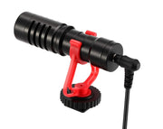 Moukey Camera Microphone with Accessories for Vlogging Camera/Smartphone MCM-1