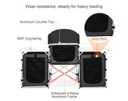 Portable Camp Kitchen Bench Tabletop Cabinet S987